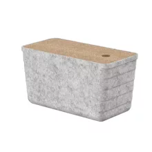   Roca Tura rendszerező kosár 33,5x16,5 cm parafa borítással, szürke A818025N10