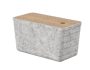 Roca Tura rendszerező kosár 33,5x16,5 cm parafa borítással, szürke A818025N10