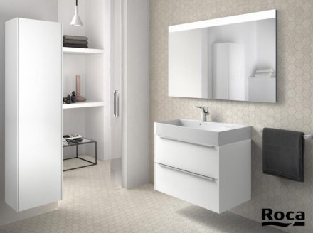 Roca Inspira alsószekrény mosdóval 80x50, magasfényű fehér A851076806