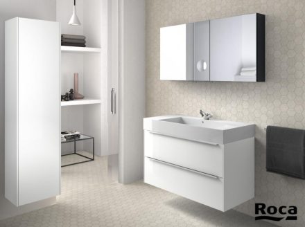 Roca Inspira alsószekrény mosdóval 100x50, magasfényű fehér A851077806