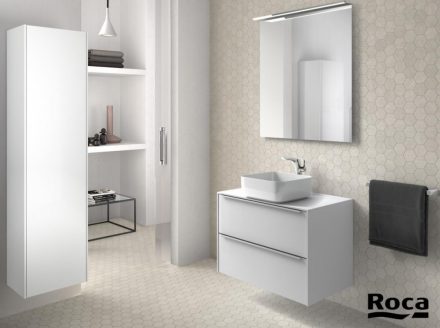 Roca Inspira alsószekrény mosdótálakhoz 80x50, magasfényű fehér A851080806