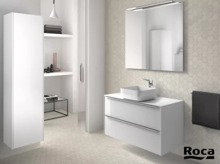Roca Inspira alsószekrény mosdótálakhoz 100x50, magasfényű fehér A851081806