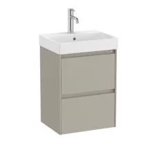   Roca Ona 2 fiókos alsószekrény 45x36x64,5 cm FineCeramic mosdóval, homokszürke A851681510
