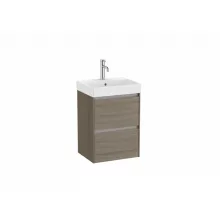   Roca Ona 2 fiókos alsószekrény 45x36x64,5 FineCeramic mosdóval Sötét szil A851681511
