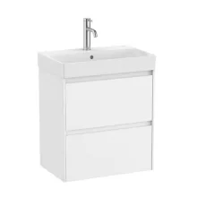   Roca Ona 2 fiókos kompakt alsószekrény 55x36x64,5 FineCeramic mosdóval Matt Fehér A851683509