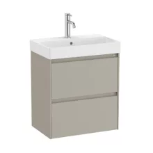   Roca Ona 2 fiókos kompakt alsószekrény 55x36x64,5 cm FineCeramic mosdóval, homokszürke A851683510