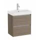 Roca Ona 2 fiókos kompakt alsószekrény 55x36x64,5 FineCeramic mosdóval Sötét szil A851683511