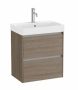 Roca Ona 2 fiókos kompakt alsószekrény 55x36x64,5 FineCeramic mosdóval Sötét szil A851683511