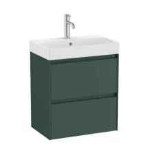   Roca Ona 2 fiókos kompakt alsószekrény 55x36x64,5 FineCeramic mosdóval Matt Zöld A851683513