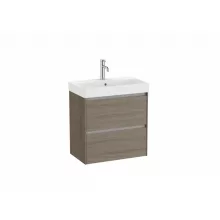   Roca Ona 2 fiókos kompakt alsószekrény 60x36x64,5 FineCeramic mosdóval Sötét szil A851684511