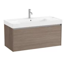  Roca Ona fiókos alsószekrény kerámia mosdóval 100x46 cm, sötét szil A851686511