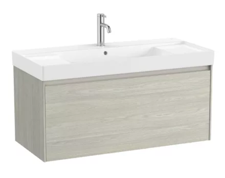 Roca Ona fiókos alsószekrény kerámia mosdóval 100x46 cm, világos tölgy A851686512