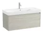 Roca Ona fiókos alsószekrény kerámia mosdóval 100x46 cm, világos tölgy A851686512