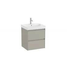   Roca Ona 2 fiókos alsószekrény 55x46x64,5 FineCeramic mosdóval, homokszürke A851687510