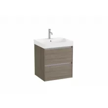   Roca Ona 2 fiókos alsószekrény 55x46x64,5 FineCeramic mosdóval Sötét szil A851687511