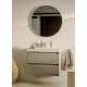 Roca Ona 2 fiókos alsószekrény 60x46x64,5 FineCeramic mosdóval, homokszürke A851688510