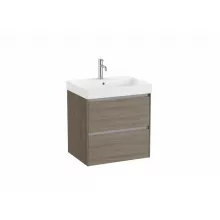   Roca Ona 2 fiókos alsószekrény 60x46x64,5 FineCeramic mosdóval Sötét szil A851688511