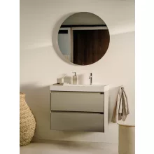   Roca Ona két fiókos alsószekrény 80x46x64,5 cm jobbos kerámia mosdóval, homokszürke A851690510