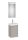 Roca Ona Pack mosdószekrény mosdóval és tükör LED világítással matt homok A851695510