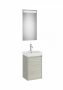 Roca Ona Pack mosdószekrény mosdóval és tükör LED világítással világos tölgy A851695512