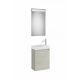 Roca Ona Pack mosdószekrény kézmosóval és tükör LED világítással, világos tölgy A851696512