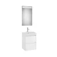 Roca Ona Pack 2 fiókos mosdószekrény mosdóval 45x36 tükör LED világítással matt fehér A851697509