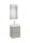Roca Ona Pack 2 fiókos mosdószekrény mosdóval 45x36 tükör LED világítással, homokszürke A851697510