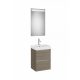 Roca Ona Pack 2 fiókos mosdószekrény mosdóval 45x36 tükör LED világítással sötét szil A851697511