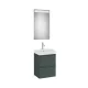 Roca Ona Pack 2 fiókos mosdószekrény mosdóval 45x36 tükör LED világítással Matt Zöld A851697513