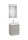 Roca Ona Pack 2 fiókos mosdószekrény mosdóval 50x36 tükör LED világítással Matt Homok A851698510