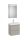 Roca Ona Pack 2 fiókos mosdószekrény mosdóval 55x36 tükör LED világítással, homokszürke A851699510