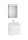 Roca Ona Pack 2 fiókos kompakt alsószekrény mosdóval 60x36 tükör LED világítással Matt Fehér A851700509