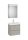 Roca Ona Pack 2 fiókos kompakt alsószekrény mosdóval 60x36 tükör LED világítással, homokszürke A851700510