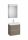 Roca Ona Pack 2 fiókos kompakt alsószekrény mosdóval 60x36 tükör LED világítással Sötét Szilfa A851700511