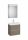 Roca Ona Pack 2 fiókos kompakt alsószekrény mosdóval 60x36 tükör LED világítással Sötét szil A851700511