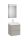 Roca Ona Pack 2 fiókos alsószekrény mosdóval 55x46 tükör LED világítással, homokszürke A851703510