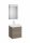 Roca Ona Pack 2 fiókos alsószekrény mosdóval 55x46 tükör LED világítással Sötét szil A851703511