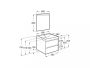 Roca Ona Pack 2 fiókos alsószekrény mosdóval 60x46 cm tükör LED világítással, homokszürke A851704510