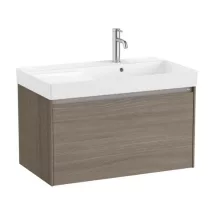   Roca Ona 1 fiókos mosdószekrény 80x46x50,5 cm jobbos kerámia mosdóval, sötét szil A851719511