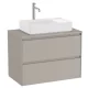 Roca Ona 2 fiókos mosdószekrény 79,4x45,7x58,3 cm, homokszürke A851728510