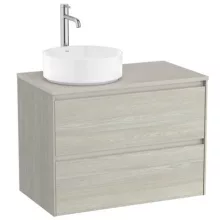   Roca Ona 2 fiókos mosdószekrény 79,4x45,7x58,3 cm, balos / világos tölgy A851729512