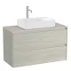 Roca Ona 2 fiókos mosdószekrény 99,4x45,7x58,3 cm, világos tölgy A851730512