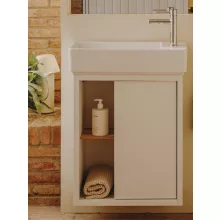   Roca Tura ajtós alsószekrény polcokkal 55x27,5x60 cm kerámia mosdóval, törtfehér A852022558