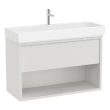   Roca Tura alsószekrény polccal 100x43x60 cm kerámia mosdóval, törtfehér A852037558