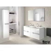   Roca Victoria-N Unik alsószekrény dupla mosdóval 120x46, magasfényű fehér A855830806