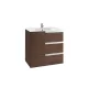 Roca Victoria-N Unik 3 fiókos alsószekrény mosdóval 80 cm, wenge A855837154