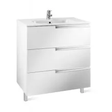 Roca Victoria-N Unik 3 fiókos alsószekrény mosdóval 80 cm magasfényű fehér A855837806
