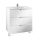 Roca Unik Victoria-N Family 3 fiókos alsószekrény mosdóval 80 cm, magasfényű fehér A855837806