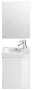 Roca Unik Pack Mini mosdószekrény porcelán kézmosóval és tükörrel Fehér A855865806