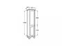 Roca Carmen 2 ajtós magas szekrény 6 polccal, jobbos/balos, selyemfényű fehér A857137415